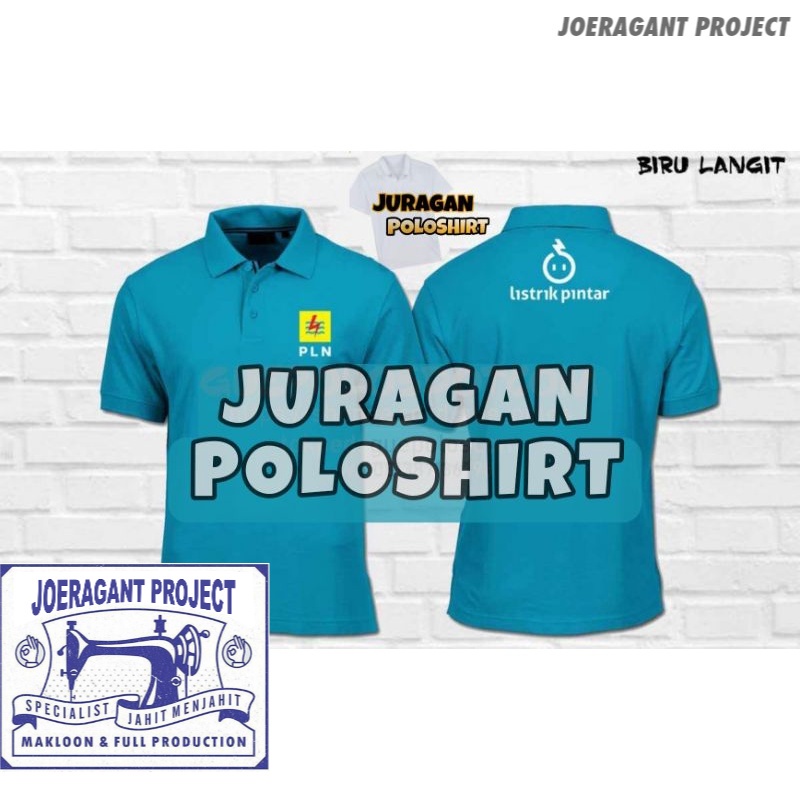 Poloshirt Listrik Pintar LOGO DEPAN PLN - Polo listrik pintar PLN BUMN - Kaos Listrik Pintar PLN JP