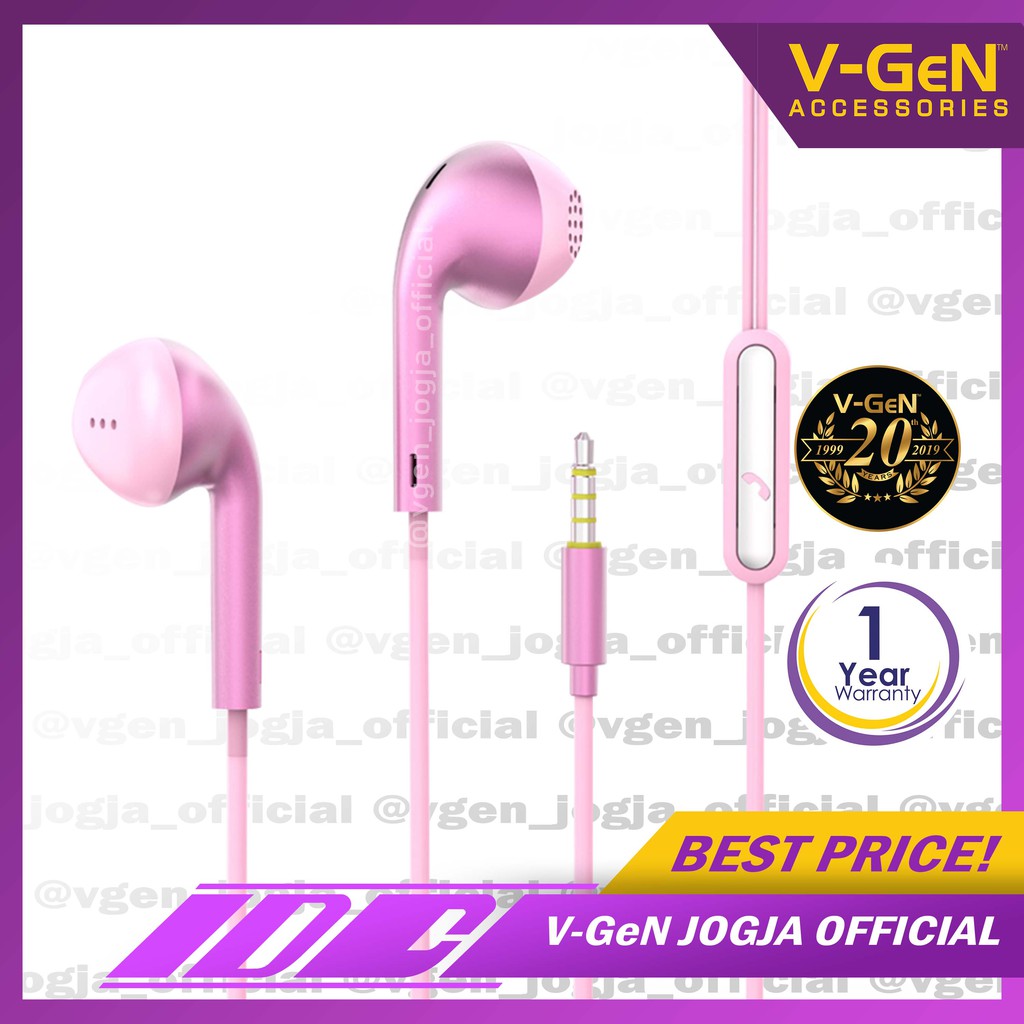 Handsfree V-GeN VEP1-19 Wired Earphone Headset Original Extra Bass