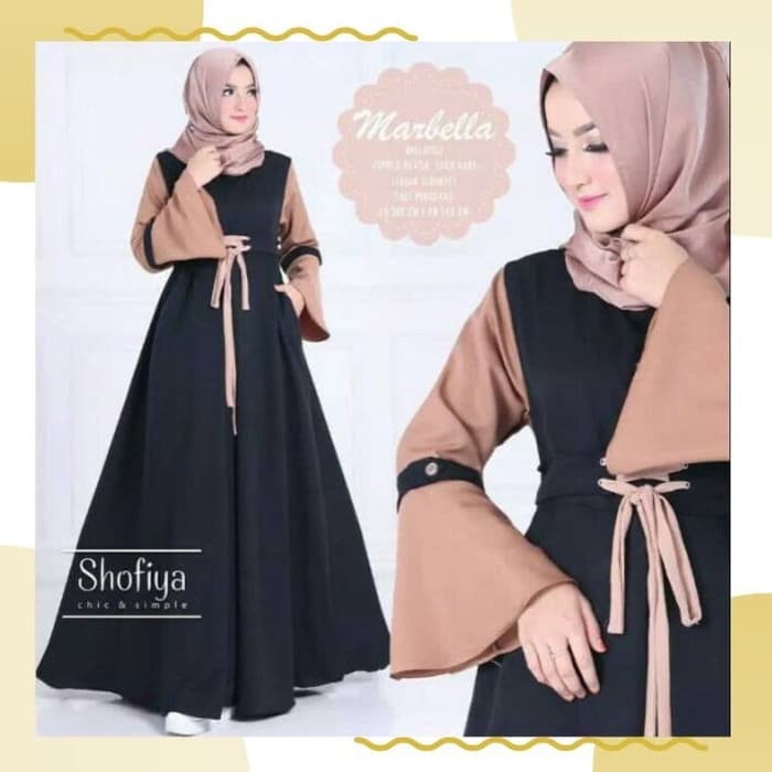 Order Langsung GAMIS MARBELA MAXI DRESS GG Baju gamis wanita terbaru Fashion Muslim Terlaris