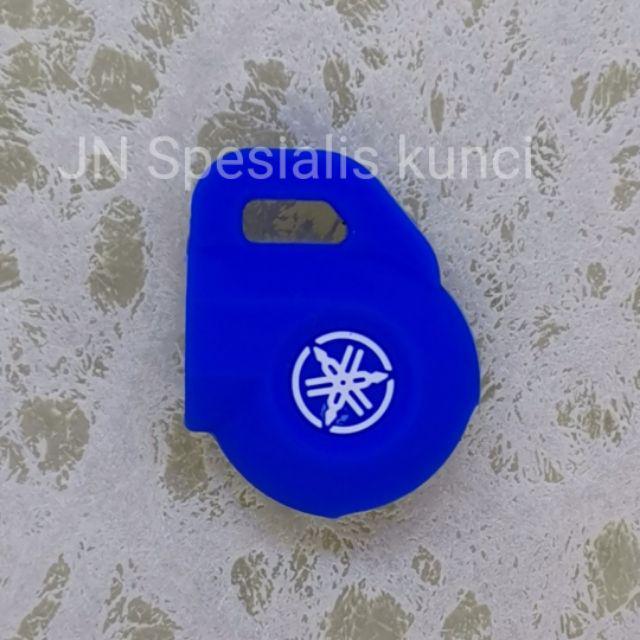 Sarung silikon kunci motor Nmax, lexi-Biru