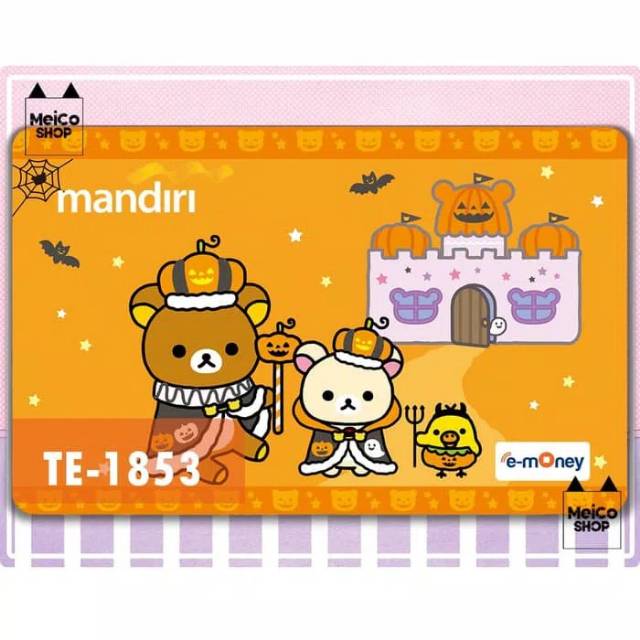 

[TE-1853] Sticker E-money Mandiri Meico - Rilakkuma Halloween