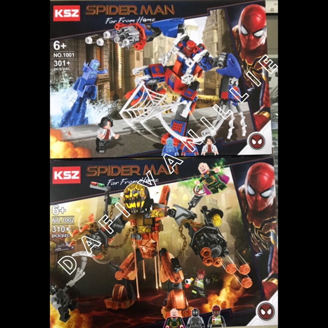 MAINAN ANAK KSZ SPIDERMAN FAR FROM HOME BRICKS 300PCS 6THN KEATAS