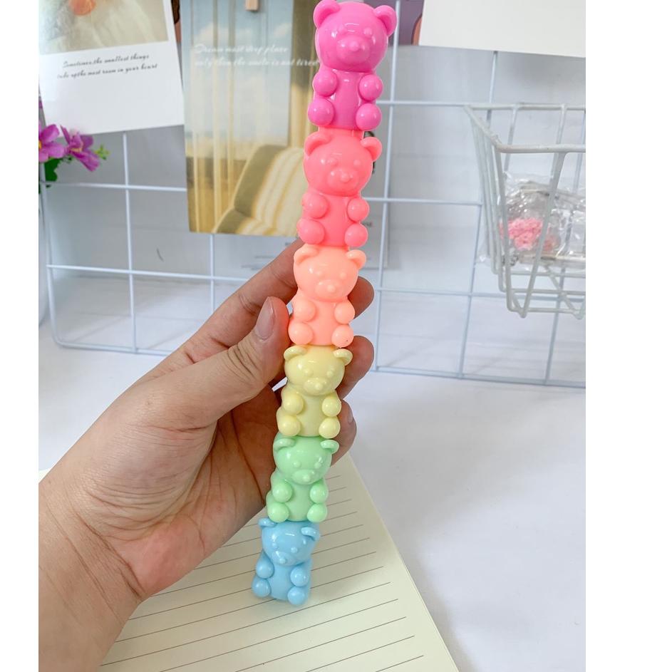 

JY7✩ Highlighter Gummy Bear Stabilo Beruang 5 Warna textliner textmarker lucu bentuk beruang stationery by MANDI CANTIK Paling Baru
