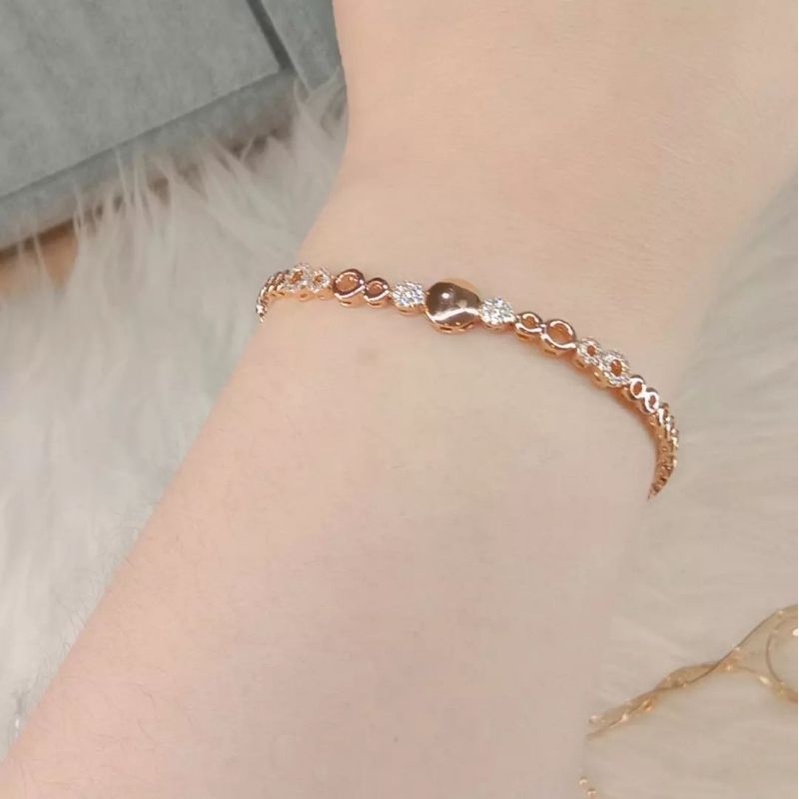 Gelang Titanium Wanita Anti Karat, Anti Alergi, Tahan Lama, Di Jamin REALPICT 100% Dan  High Quality, Gelang Rantai Gold