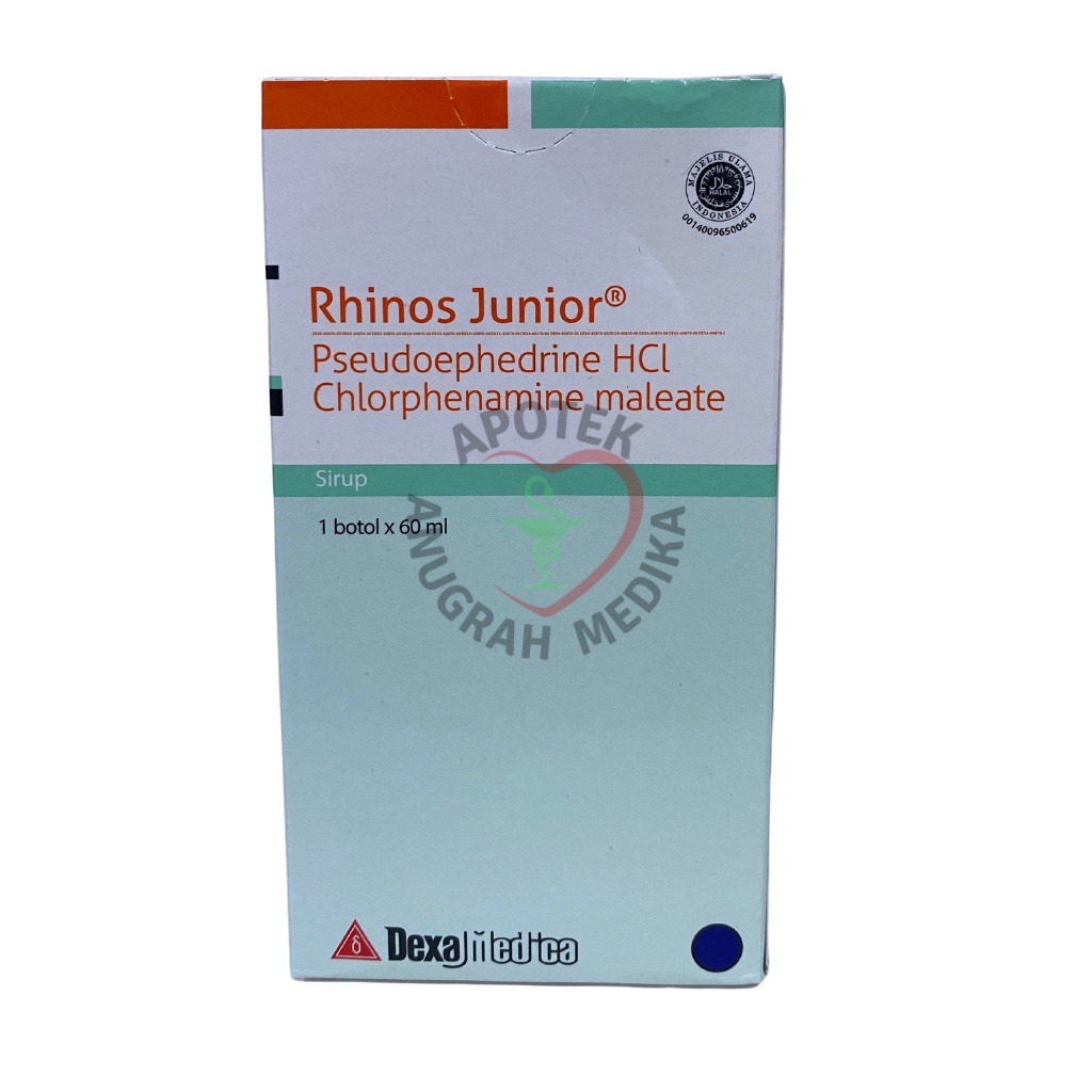 Jual RHINOS JUNIOR Syrup / Sirup 60ML / Obat Pilek Anak / Flu / Hidung
