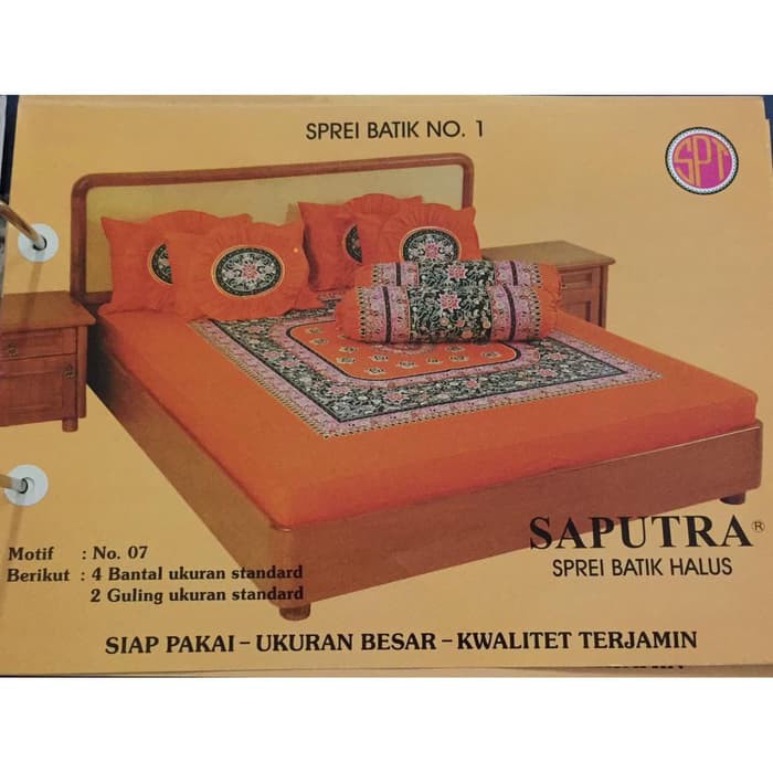Saputra Sprei Batik 180x200 Full Katun Motif 07 / Seprai No 1