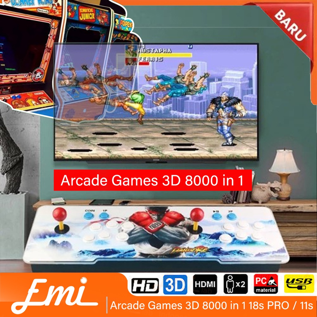 Arcade Games 3D 3399 in 1 game 11s or Pandora Game 8000 in 1 18s PRO