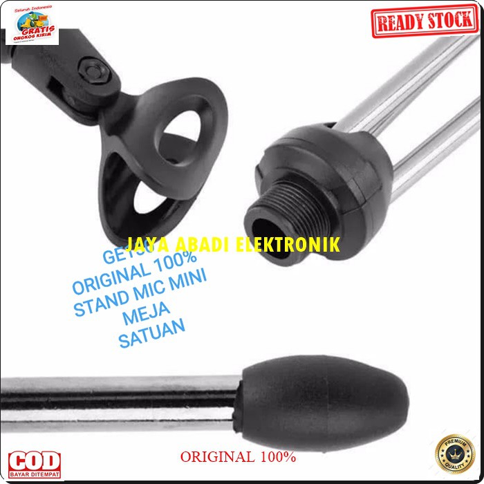 G150 ORIGINAL stand mic besi kaki tiga mini pendek holder standing microphone meja table mik penyangga mic universal mikrophone tiang pegangan tripod asli G150  Bisa segala jenis MICROPHONE  khusus mic handle PEGANG  tinggi 16 cm bahan abs dan staileen st