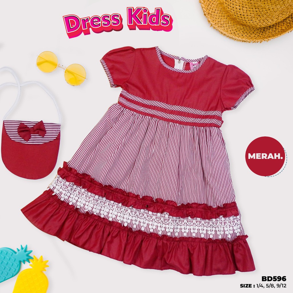  DRESS  KATUN ANAK  MOTIF DRESS  KATUN ANAK  PEREMPUAN 