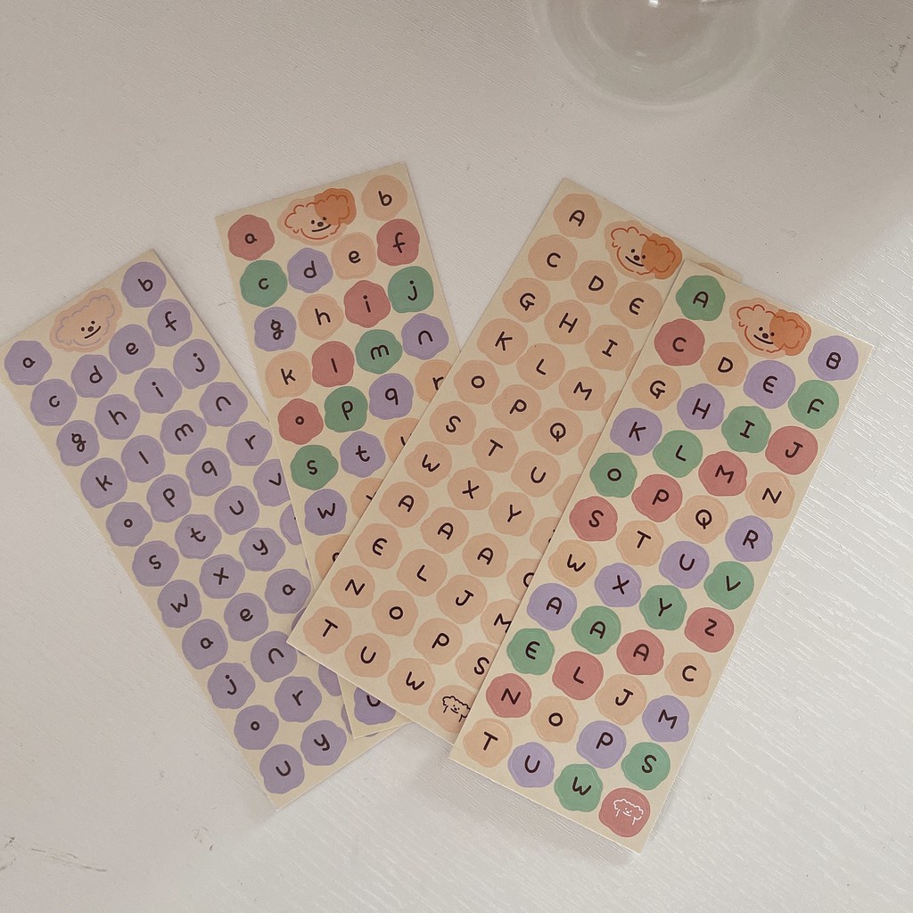 INFY -  R440 1Pcs CUTE ALPHABET Sticker Deco DIY Planner BUJO Stiker Aesthetic
