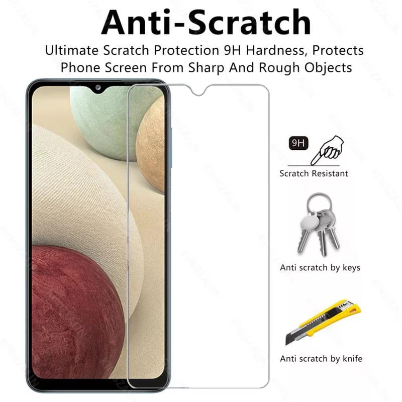 PROMO Tempered Glass Bening SAMSUNG A12 Nacho Full Layar Screen Guard Protector Antigores