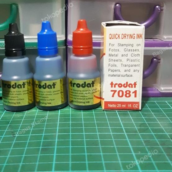 

➴ Tinta Stempel Permanent / Premium / Tahan Air Trodat 7081 - Merah ✫