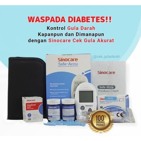 Cod Alat cek gula darah lengkap sinocare