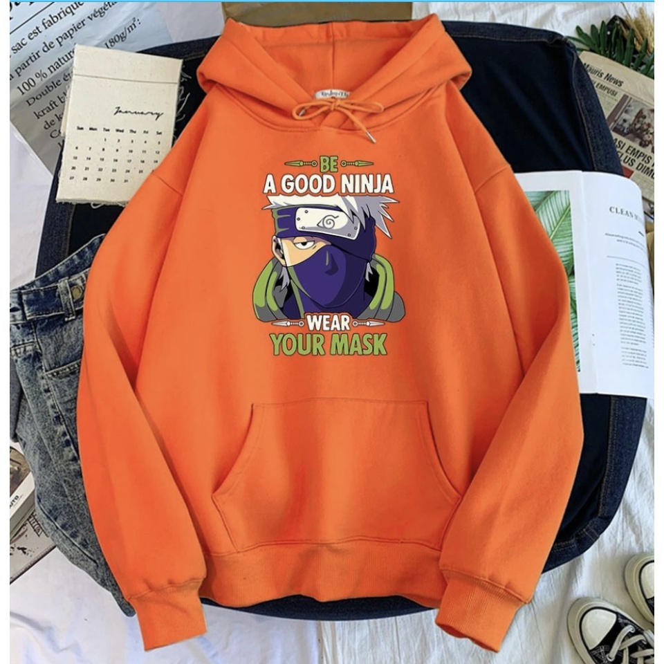 GOOD NINJA NARUTO Jumper Hoodie II Sweater Hoodie Anime II Sweter Oblong Topi II SIZE M - XL ( Pria &amp; Wanita / Anak &amp; Dewasa )