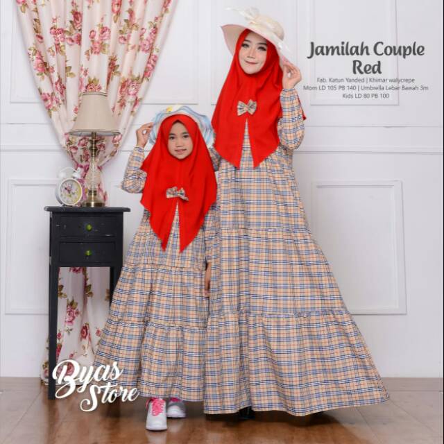 Baju Couple Ibu dan Anak Wanita Terbaru Jamilah Couple Syari