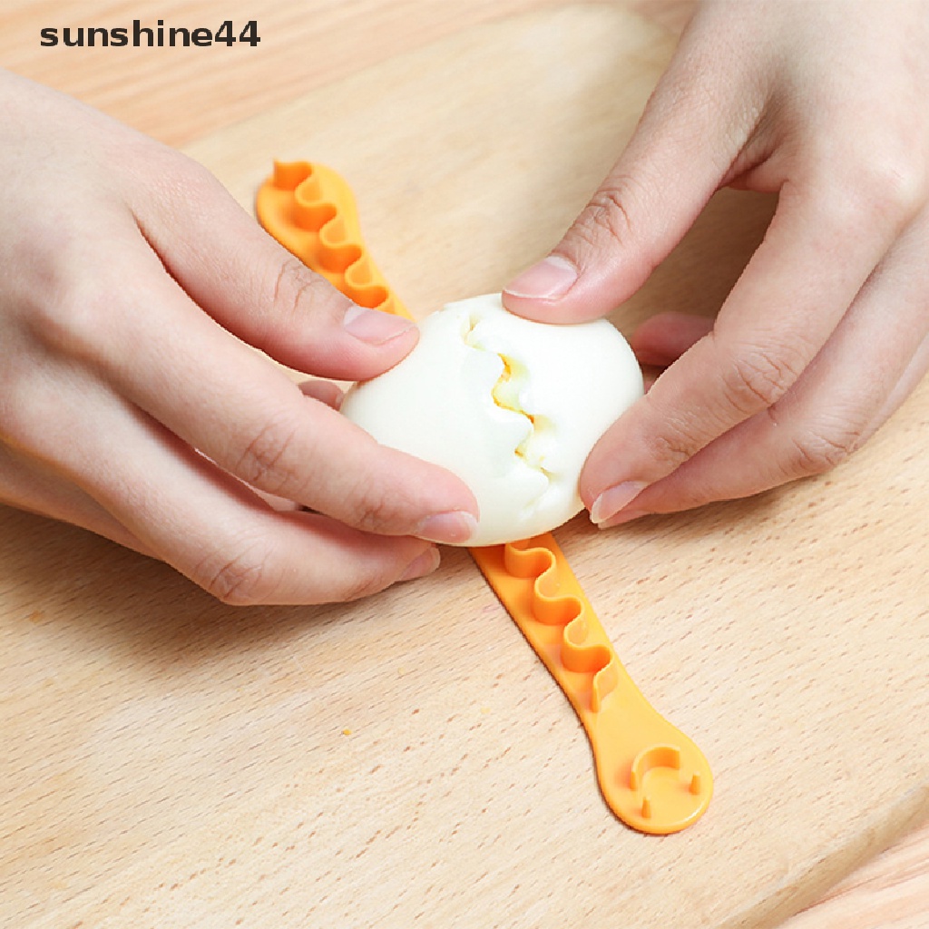 Sunshine 2Pcs Alat Pemotong Telur Rebus / Bento Bentuk Bunga Kreatif