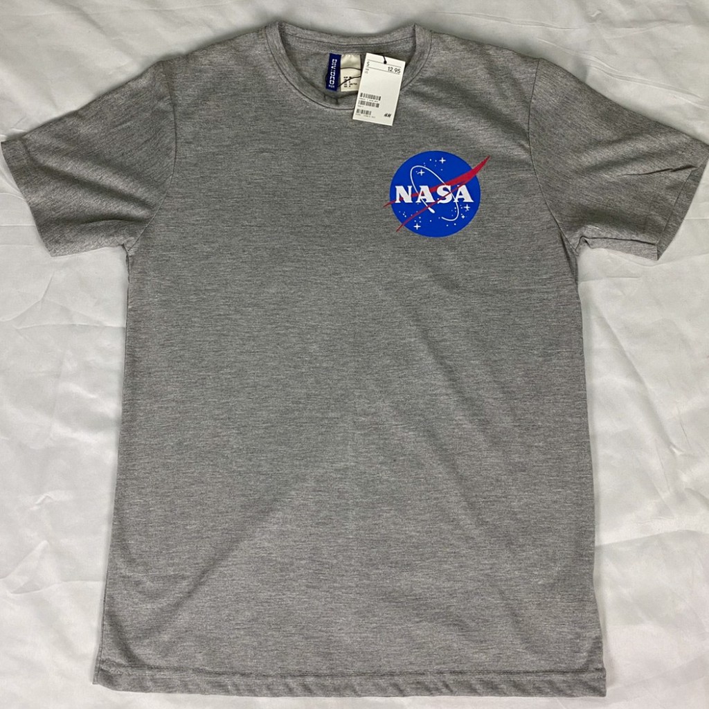 H&amp;M Tee NASA Grey / Kaos HnM Original Pria Wanita