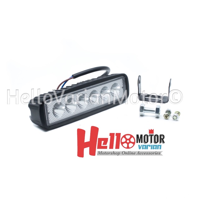 Lampu Tembak Light Bar LED 6 Mata CREE 18W