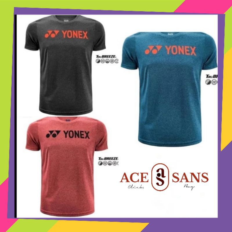 Baju Kaos Bulutangkis Badminton Yonex Original Sunrise I Kaos Bulutangkis I Atasan Olahraga Pria