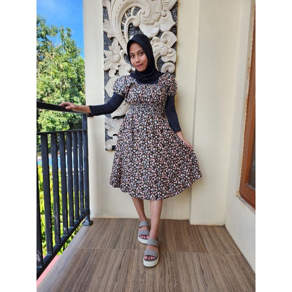 Dress Canda Balon Bali/Dress Smoke Bali/Dress kekinian/Dress Rayon/Daster laris