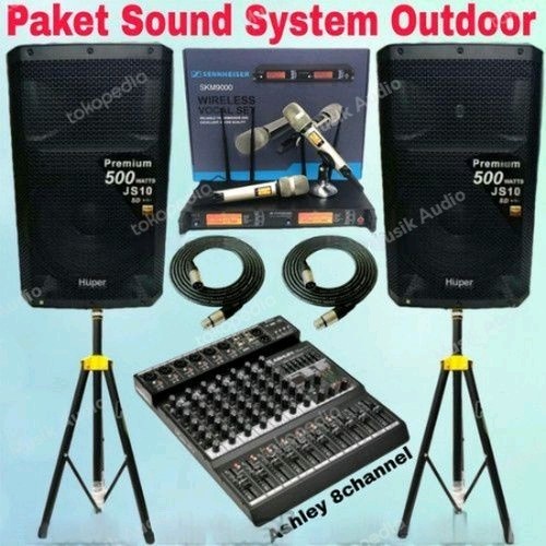 Paket Sound System Outdoor Indoor Cafe Rapat HUPER 15inch JS10 Ashley