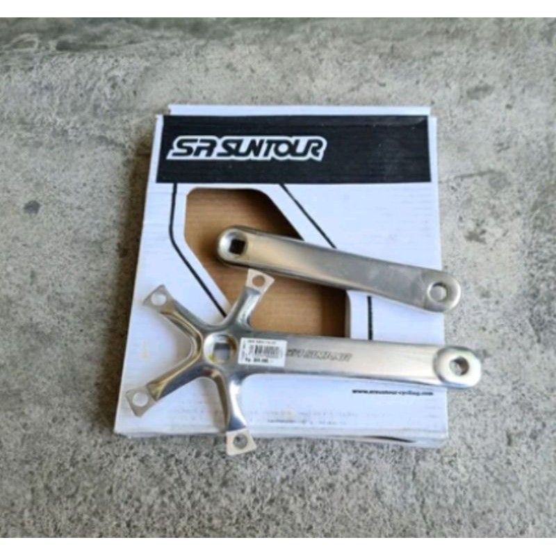 Crank arm SR Suntour taiwan bcd 130mm untuk chainring bcd 130 mm bahan alloy tungkai