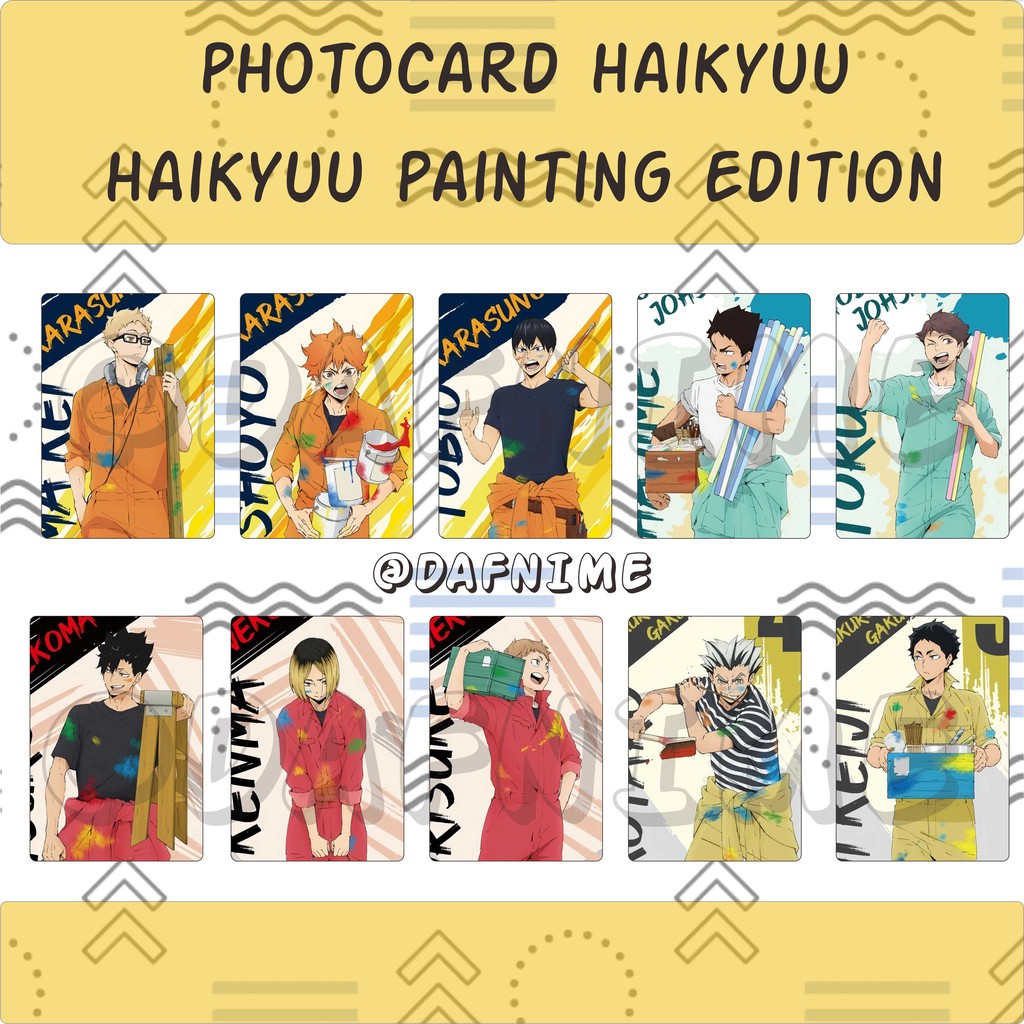 HAIKYUU PAINTING EDITION PHOTOCARD ANIME