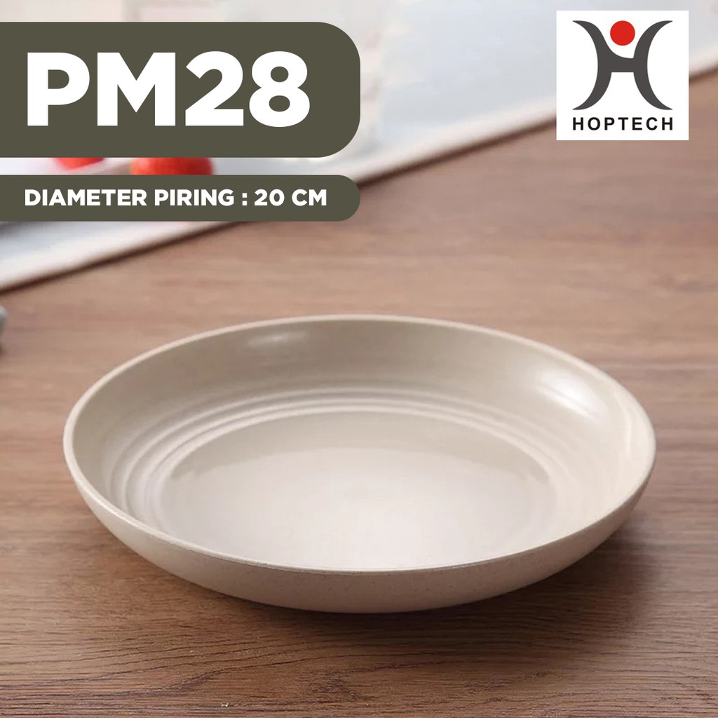 Piring Makan Saji | 20 dan 25 cm Round Plate Piring Saji | Ramah Lingkungan | Biodegradable-PM28 | PIRING KREM
