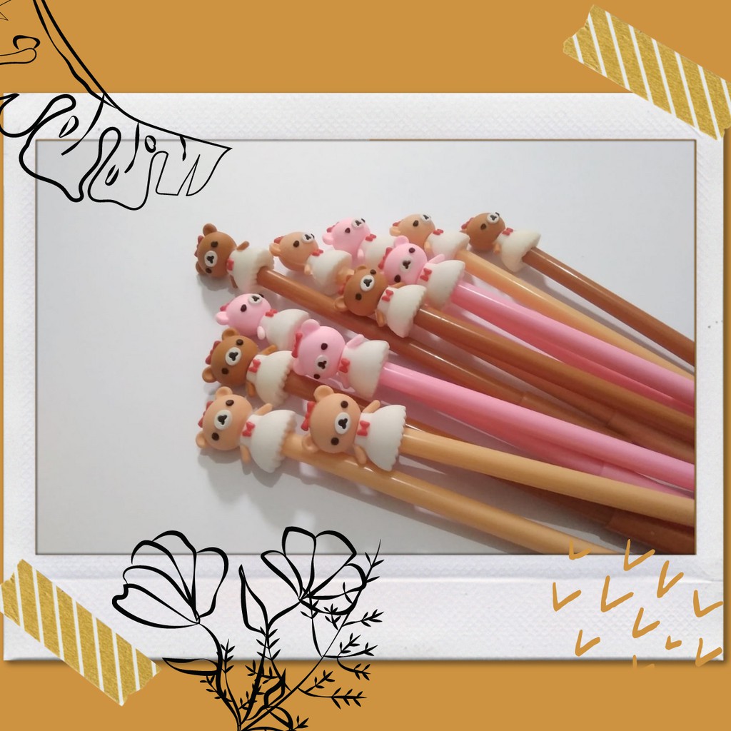 

Gel Pen Karakter Beruang Lucu Tinta Tipis 0.38