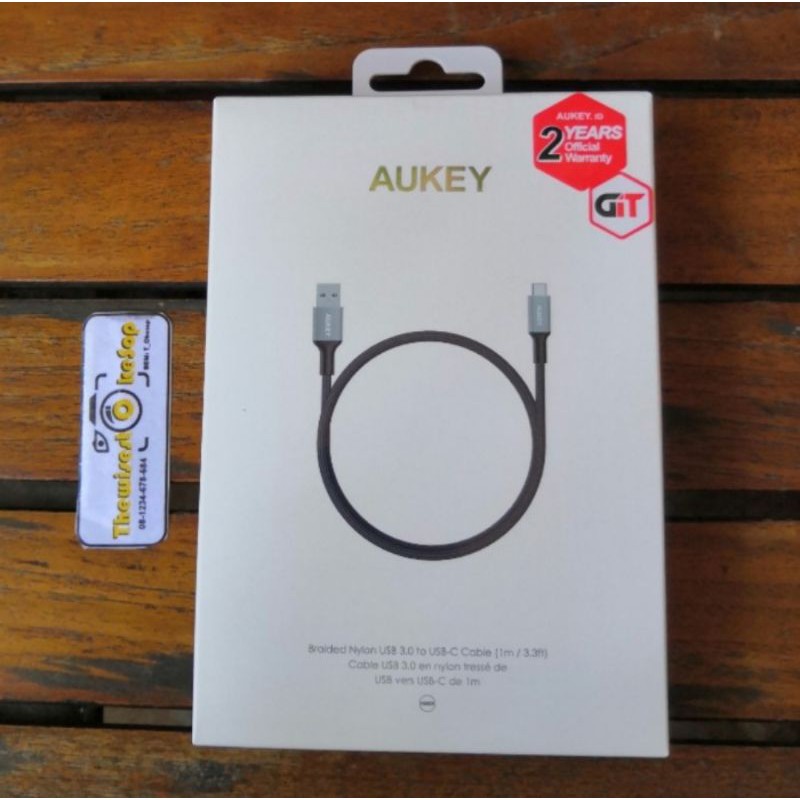 Aukey kabel Type-C USB C Nylon 1M CCCD2 CC CD2 kabel charger