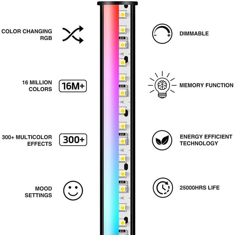 STANDIN Lampu Lantai Berdiri Modern RGB Warm