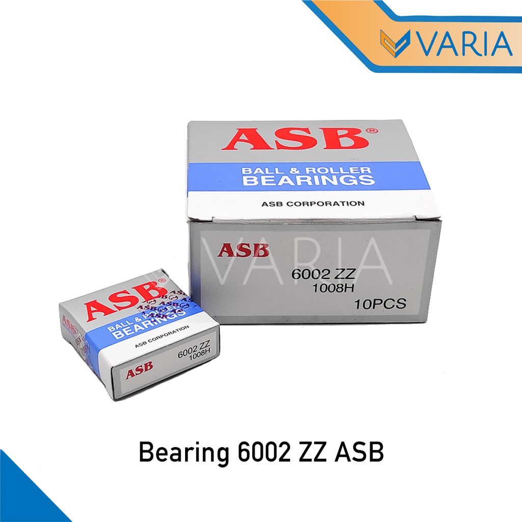 Bearing / Laher 6002 ZZ Tutup Plat Besi Double ASB