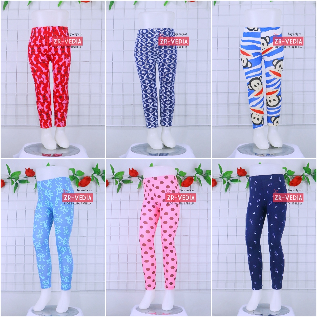 Legging Kiddie uk bayi-5 Tahun / IMPORT Leging Anak Perempuan Adem Murah Lejing Laging Celana Panjang Ketat Grosir