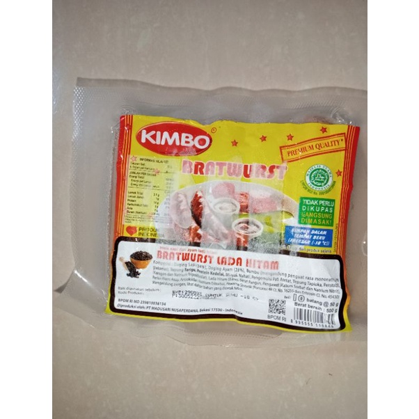 

♥️ SEMBAKO MURAH ♥️ Sosis Kimbo Bratwurst lada hitam isi 10 pcs @50gr