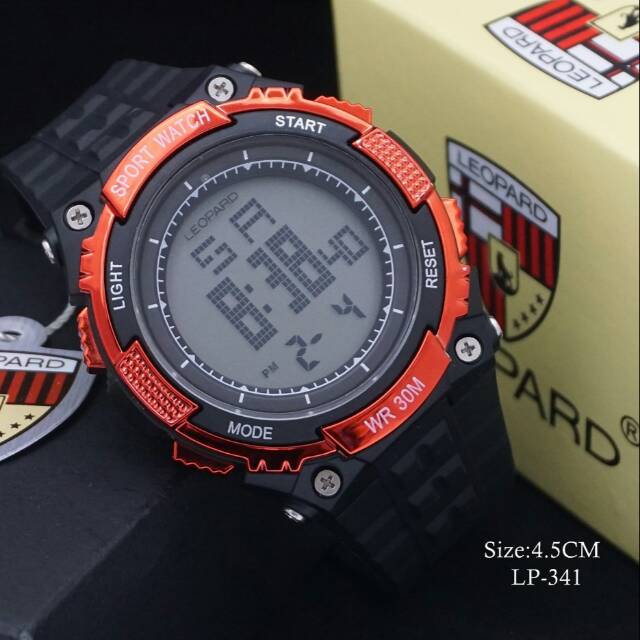 Jam tangan pria Leopard  Digital Original  termasuk box