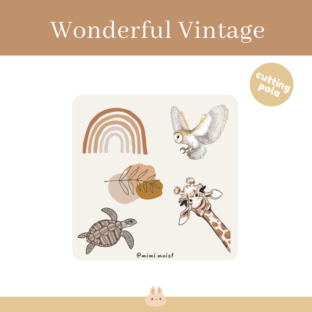 

wonderful vintage aesthetic sticker series untuk journaling scrapbook - mimimoist
