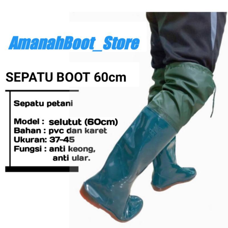 SEPATU BOOT PETANI 60CM ANTI BELING