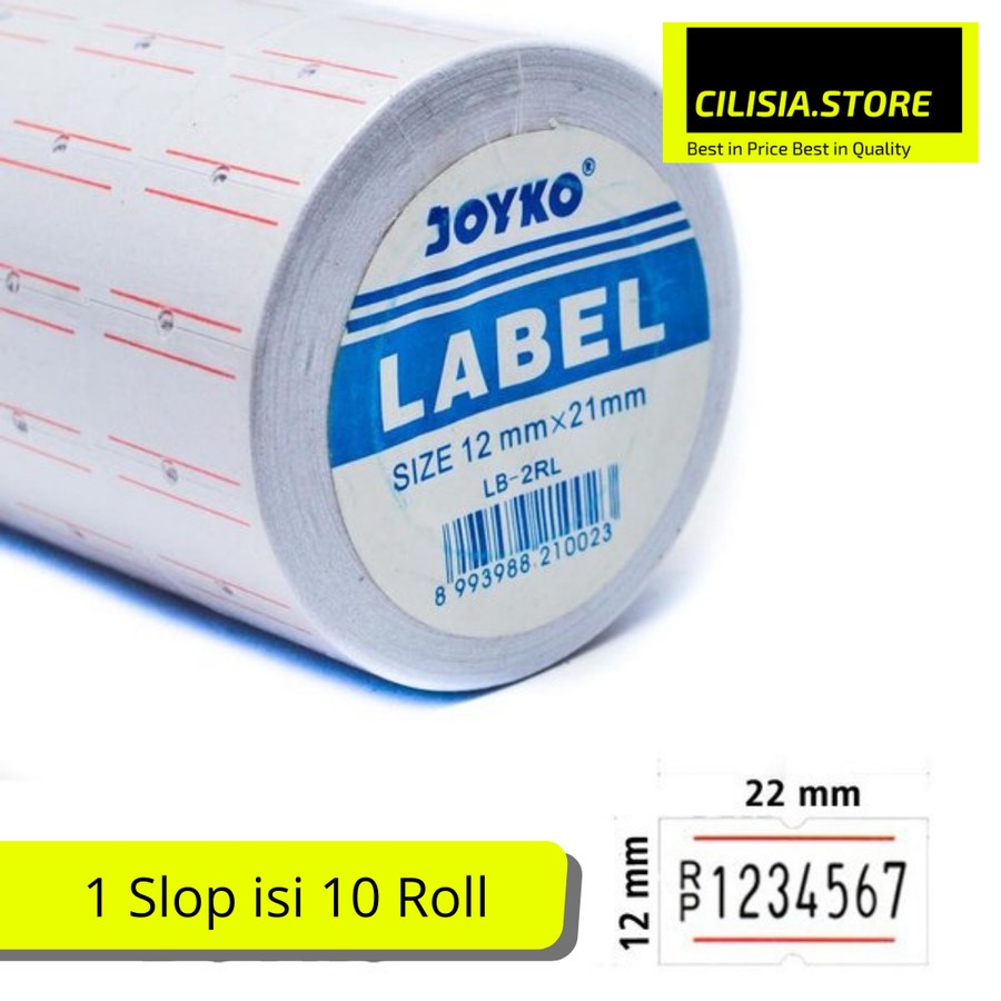 

Kertas Label Harga Joyko LB2RL 1 Baris Warna Putih Isi 10 Roll MX5500M