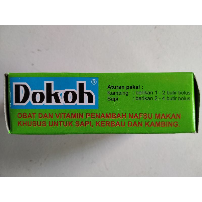 DOKOH 4 Bolus - OBAT &amp; VITAMIN PENAMBAH NAFSU MAKAN KHUSUS UNTUK SAPI KERBAU KAMBING