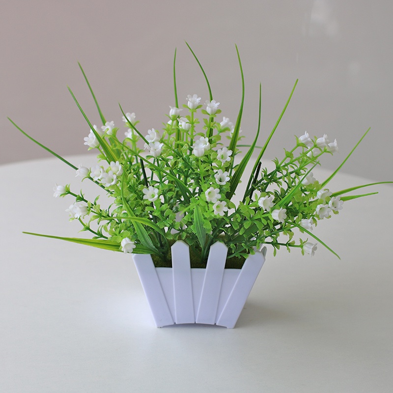 FYGALERYSURABAYA PT56 Pot Tanaman Hias Bunga Hias Plastik Ornamen Pot Bongsai Artificial Flower Decoration