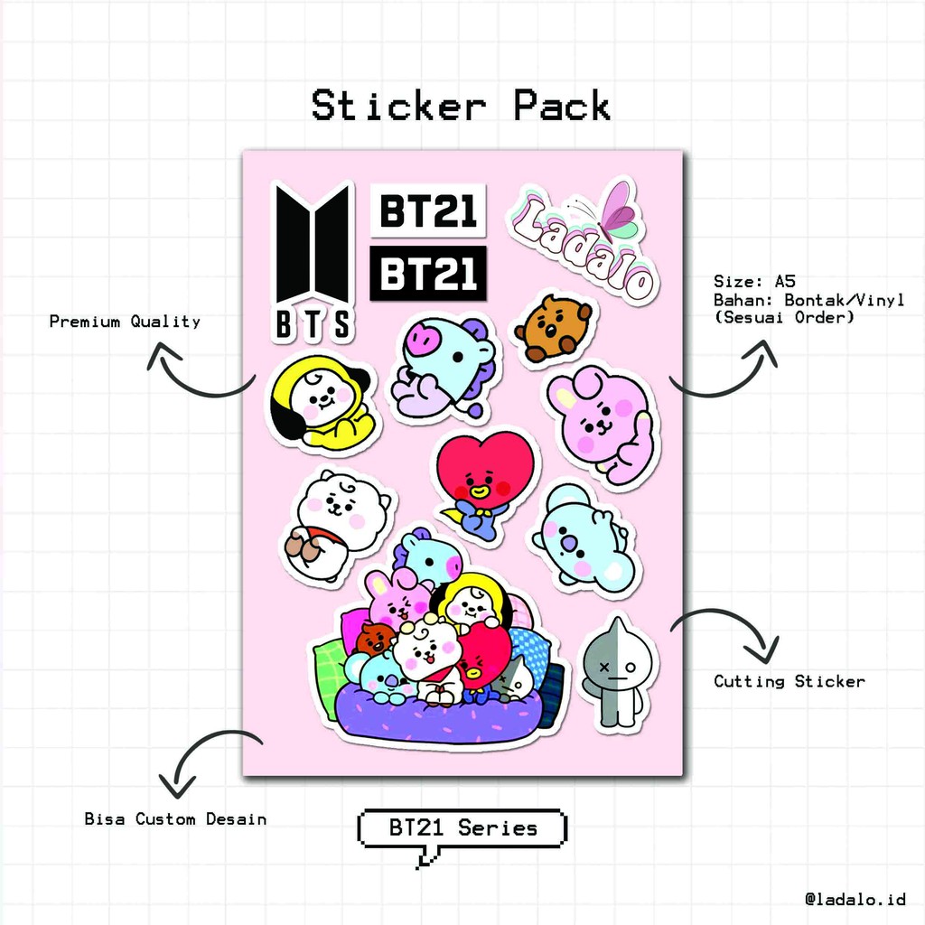 Sticker Pack BT21 BTS | Stiker BT21