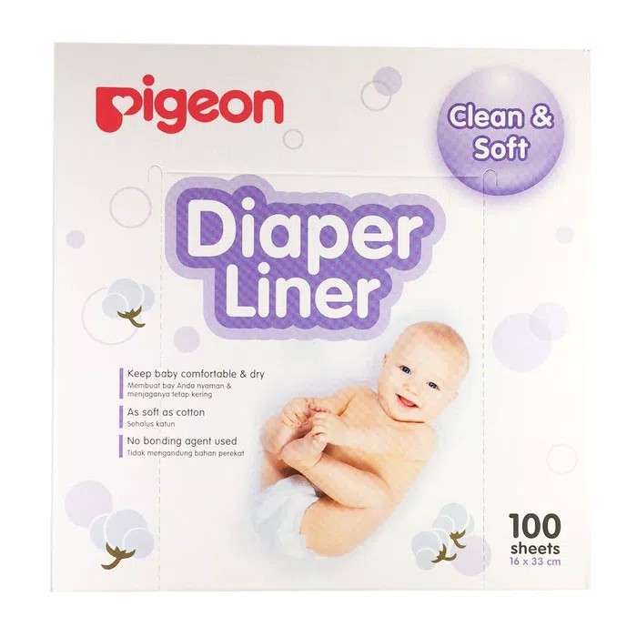 DISKON SPECIAL  Pigeon Diaper Liner 100sheet  GROSIR OPEN