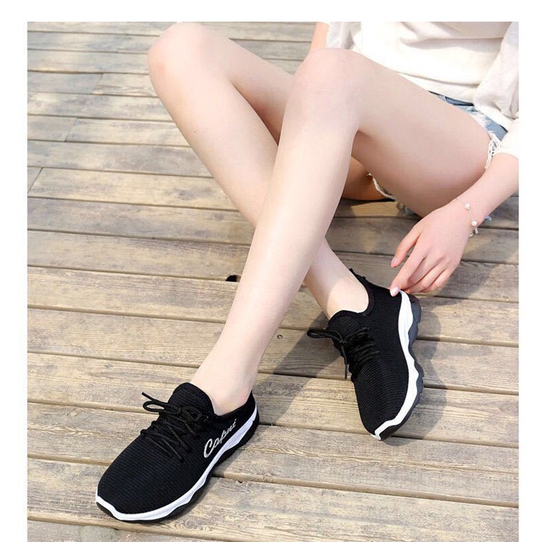 TOPGROSIR LV0104 Sepatu Sneakers Wanita Import Bahan Kanvas Capcut