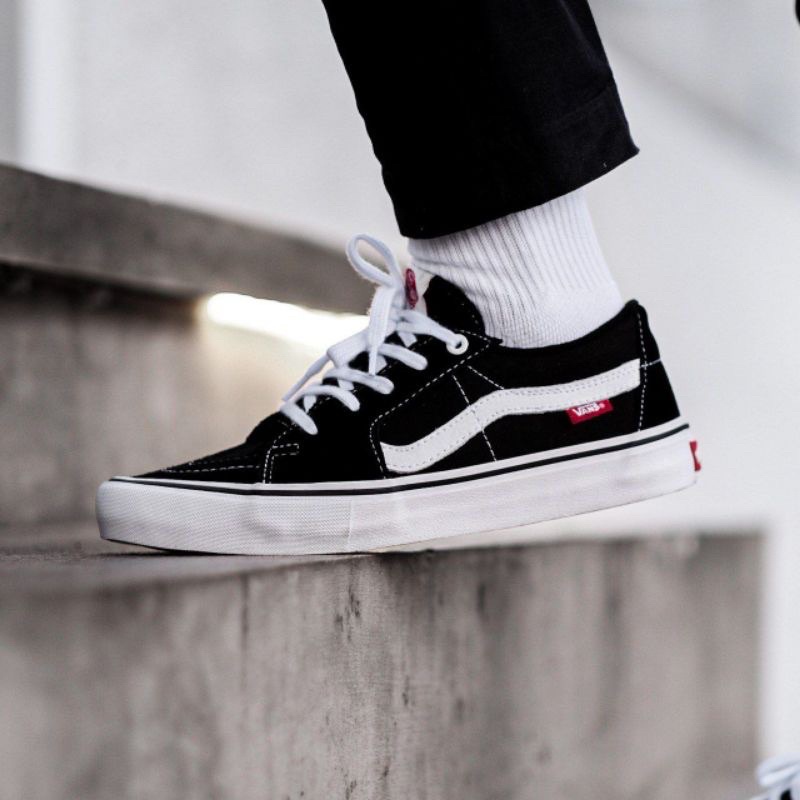 Vans Sk8 Low Pro Black White Original