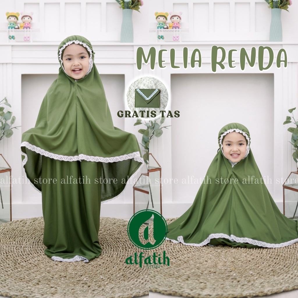 MUKENA ANAK MELIA TRAVELING MUKENAH ANAK 5 TAHUN SAMPAI 8 TAHUN Mukena Bali Anak Mukena Traveling Anak Polos Renda Fashion Muslim Anak Mukena Anak-Anak Terbaru