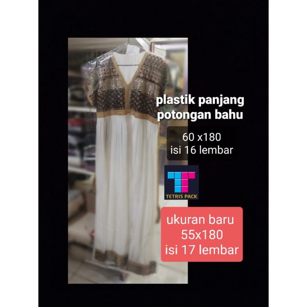 plastik satuan gaun/gamis panjang potongan bahu 180