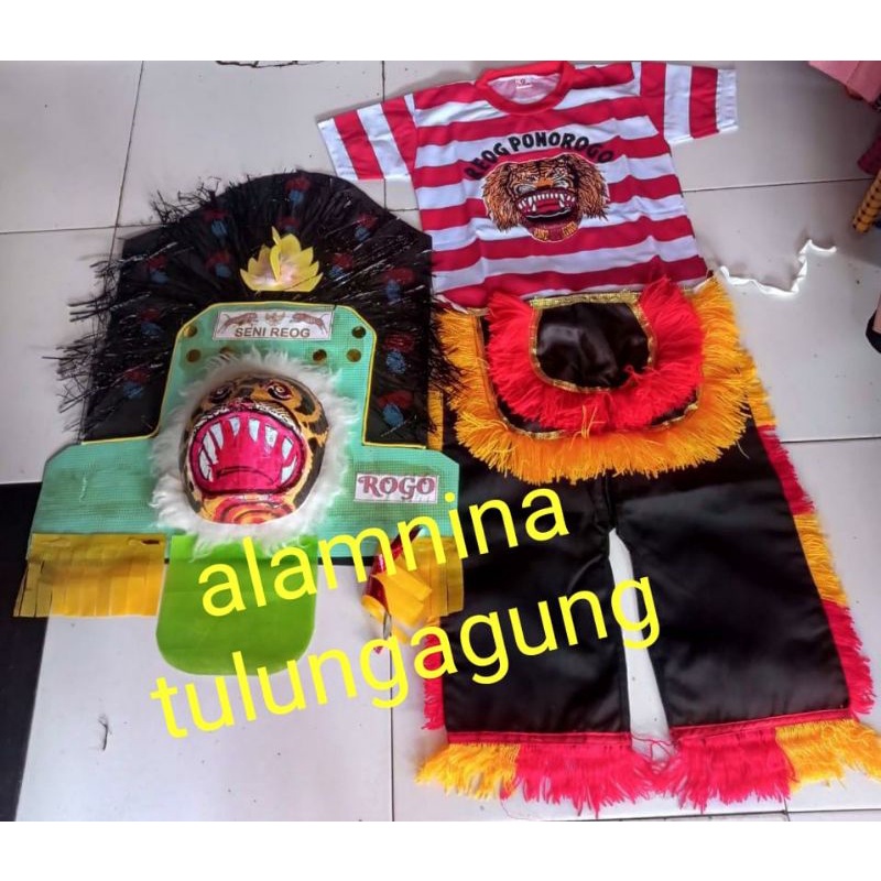 setelan reog Ponorogo topeng dadak merak spon