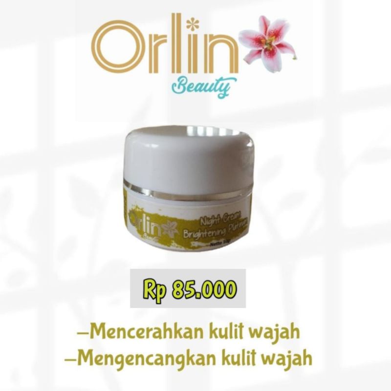 crim nigth whitening/crim pencerah wajah/crim pemutih wajah/crim malam brigtening Orlinbeauty/crim m