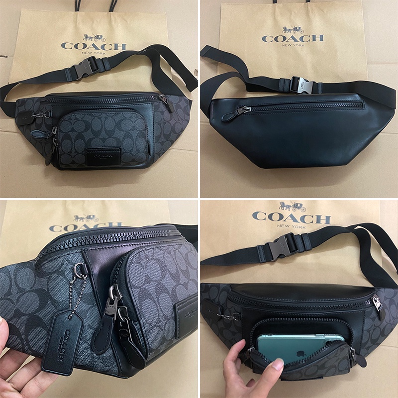 【Ship immediately】New COACH 3765 2716 2724 6653 Men's TRACK Waist Bag Chest Bag Shoulder Bag Crossbody Bag