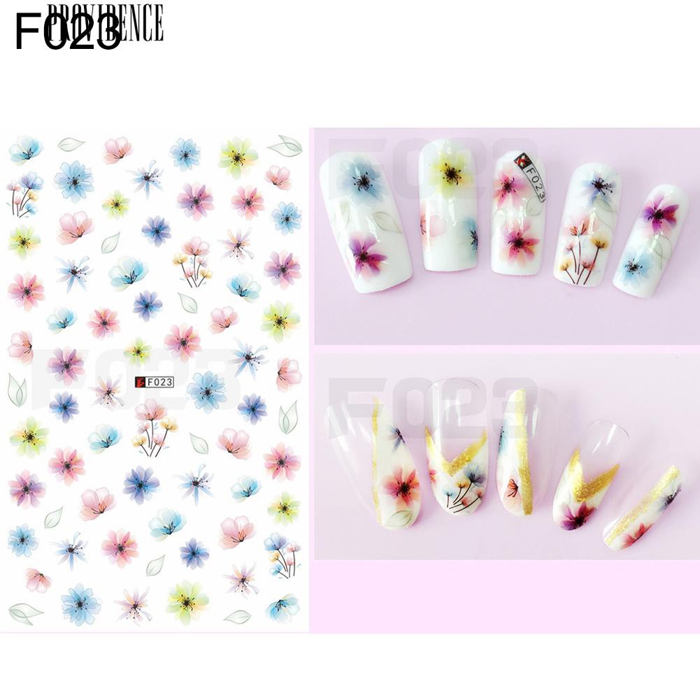 [Bayar Di Tempat] 1 Lembar Bunga Kupu-kupu Pola Nail Art Stiker DIY Decal Manicure Alat